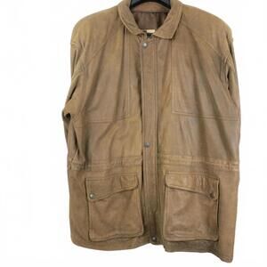 Vintage Georgetown Leather Design Brown Jacket Men's XL